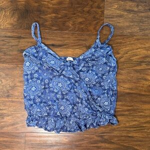 Hollister Blue Floral Camisole Top